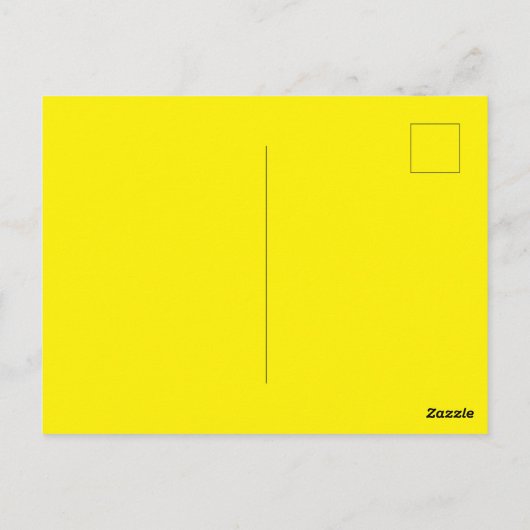 カスタムブライトイエロー写真 – パーフェクトスタンダード ポストカード (裏面)