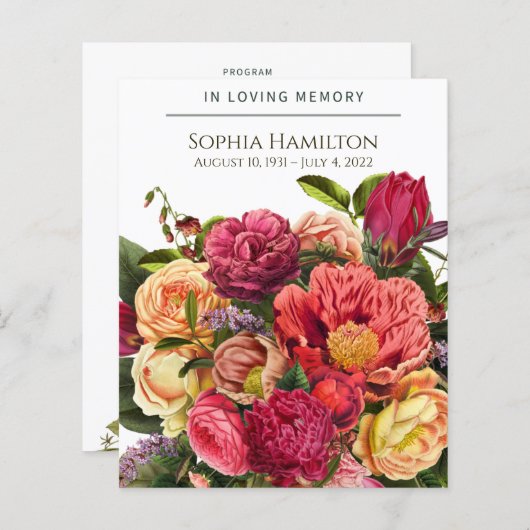 カスタムブライトウォーター色フローラ葬儀予算 (正面/裏面)