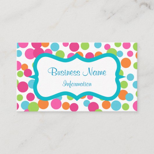 カスタムブライトキャンディドットビジネスカード 名刺 (正面)