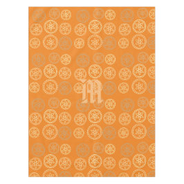 カスタムブライトフローラモノグラム模様 テーブルクロス