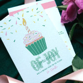 カスタムブライトモダン誕生日レシピカード サンキューカード