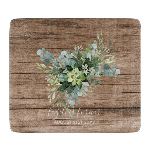 カスタムブライドメイドブライダルパーティギフトグリーン カッティングボード (正面)