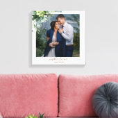 カスタムブライドメイドブライダルパーティギフトグリーン キャンバスプリント (インサイチュ (リビング))