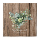 カスタムブライドメイドブライダルパーティギフトグリーン タイル (正面)