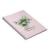 カスタムブライドメイドブライダルパーティギフトグリーン ノートブック (右側)