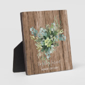 カスタムブライドメイドブライダルパーティギフトグリーン フォトプラーク (正面)