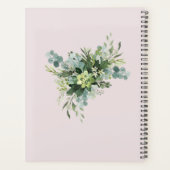 カスタムブライドメイドブライダルパーティギフトグリーン プランナー手帳 (裏面)