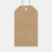 カスタムブラウンクフェイクラフト紙テクスチャパターン ギフトタグ (裏面)