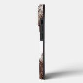 カスタムブラウンスタイリッシュウォーター色フローラモノグラム Case-Mate iPhoneケース (裏面 / 左)