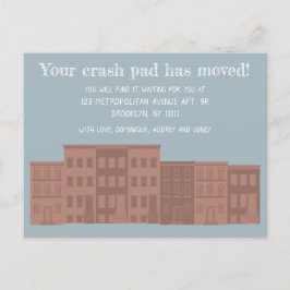 カスタムブラウンストーン引越し案内葉書 案内ポストカード