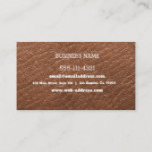 カスタムブラウンレザーデザイン | 名刺 (裏面)