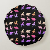 カスタムブラシ仕上げポリエステル丸投げクッション41cm ラウンドクッション (裏面)