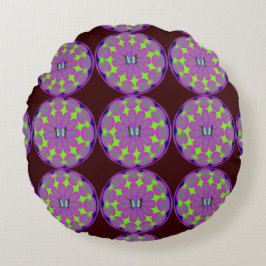 カスタムブラシ付きポリエステル丸装飾用クッション(16インチ) ラウンドクッション