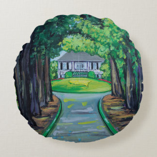 カスタムブラシ付きポリエステル丸装飾用クッション(16インチ) ラウンドクッション