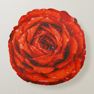 カスタムブラシ付きポリエステル丸装飾用クッション（16インチ） ラウンドクッション