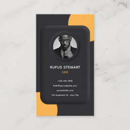 カスタムブラッエレガントク黄色3D 名刺