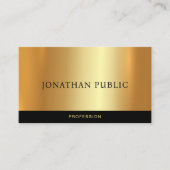 カスタムブラッエレガントク&金ゴールドテンプレートプロフェッショナル 名刺 (正面)