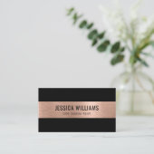 カスタムブラッエレガントドバラ金ゴールドブラックQRコード 名刺 (スタンド正面)