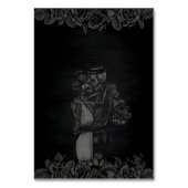 カスタムブラックとグレーフローラゴシック結婚ズ テーブルナンバー (裏面)