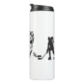 カスタムブラックアイスホッケーゴールキーパー タンブラー (回転右)