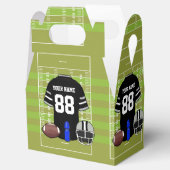 カスタムブラックアンドグレーサッカージャージーオンフィールド フェイバーボックス (オープン)