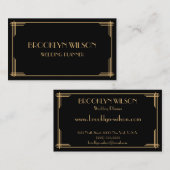 カスタムブラックアールデコ名刺 名刺 (正面/裏面)