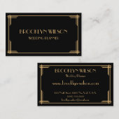 カスタムブラックアールデコ名刺 名刺 (正面/裏面)