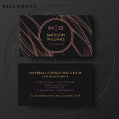 カスタムブラックイエローパープルグリッタープロフェッショナル 名刺