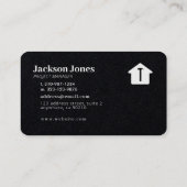 カスタムブラックオンホワイトホーム建物建築 名刺 (裏面)