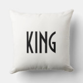 カスタムブラッククラウンキング文字ホワイト装飾用クッション クッション (裏面)