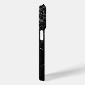 カスタムブラックグリッタースパークルモノグラム Case-Mate iPhoneケース (裏面 / 右)