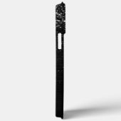 カスタムブラックグリッタースパークルモノグラム Case-Mate iPhoneケース (裏面 / 右)