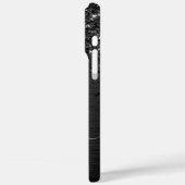 カスタムブラックグリッタースパークルモノグラム Case-Mate iPhoneケース (裏面 / 左)