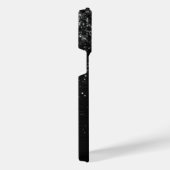 カスタムブラックグリッタースパークルモノグラム iPhoneケース (右側面)