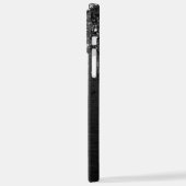 カスタムブラックグリッタースパークルモノグラム iPhoneケース (左側面)