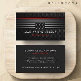 カスタムブラックグレーレッドザUSAアメリカ国旗のプレミアム 名刺