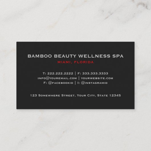 カスタムブラックグレーレッドザUSAアメリカ国旗のプレミアム 名刺 (裏面)