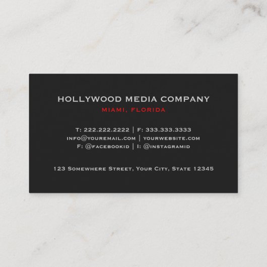 カスタムブラックグレーレッドザUSAアメリカ国旗のプレミアム 名刺 (裏面)