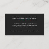 カスタムブラックグレーレッドザUSAアメリカ国旗のプレミアム 名刺 (裏面)