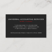 カスタムブラックグレーレッドザUSAアメリカ国旗のプレミアム 名刺 (裏面)