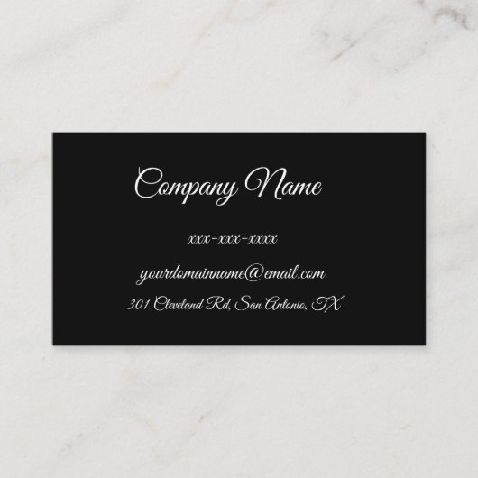 カスタムブラックシンプル 名刺 (正面)