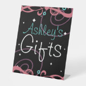 カスタムブラックスウィート16誕生日 台座サイン (正面)