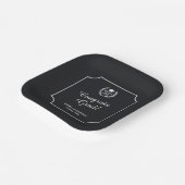 カスタムブラックスクエア卒業パーティー紙プレート ペーパープレート (傾斜あり)