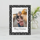 カスタムブラックスターズ写真メリークリスマスカード シーズンカード (スタンド正面)