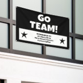 カスタムブラックチームバナー 横断幕 (ビルの外側)