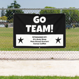 カスタムブラックチームバナー 横断幕