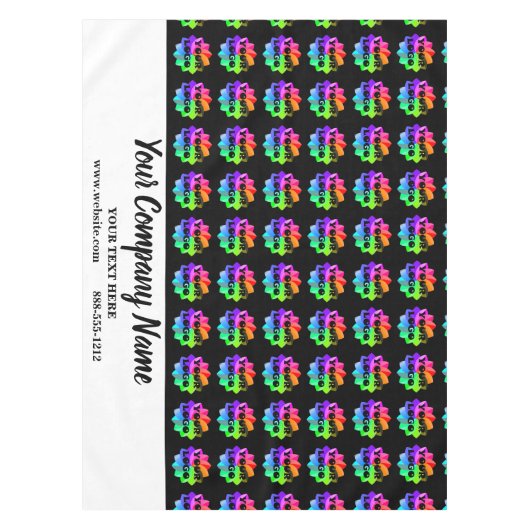 カスタムブラックトレードショーテーブルクロス事業 テーブルクロス (正面)