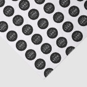 カスタムブラックビジネスロゴブランディングパターン（の模様が）ある 薄葉紙 (詳細)