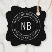 カスタムブラックビジネス会社名 フェイバータグ (裏面)