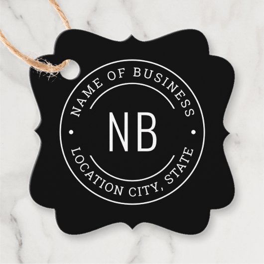 カスタムブラックビジネス会社名 フェイバータグ (正面)